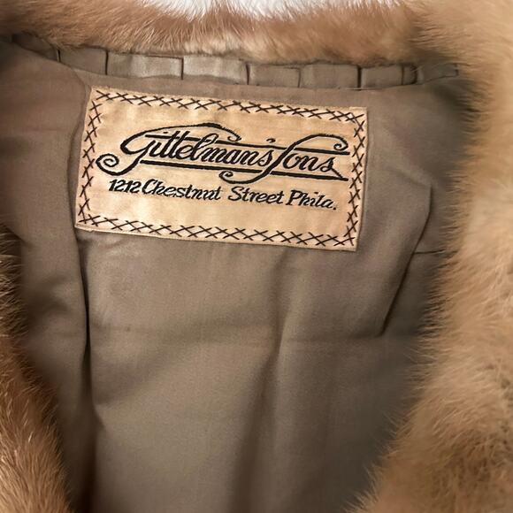 Vintage 1950s gittelman's sons philadelphia mink coat stole jacket Small - Picture 6 of 10